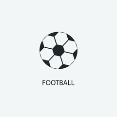 Obraz premium Football vector icon illustration sign