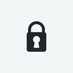 Lock vector icon illustration sign
