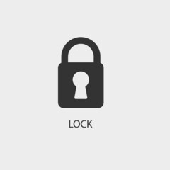 Lock vector icon illustration sign