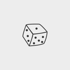 DICE vector icon illustration sign