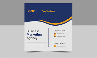 Creative digital business marketing agency social media post template design