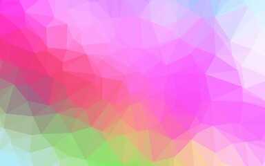 Light Multicolor, Rainbow vector shining triangular template.