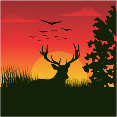Deer hunting logo
