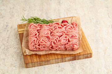Raw beef minced meat for cooking