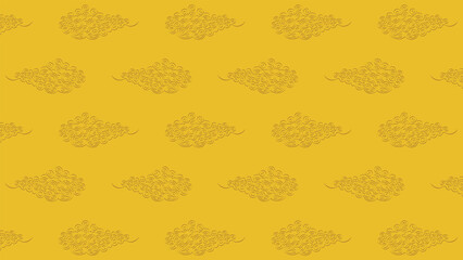 抽象的な雲が並んでいる背景用イラスト