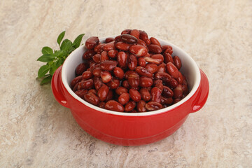 Red kidney bean in the bowl