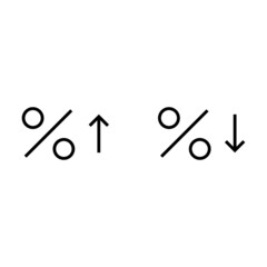 Percent up and down icon