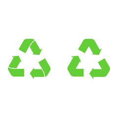 Recycle eco vector green icon