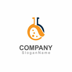 Molecule science lab logo icon design template scientific lab concept