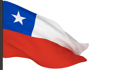 national flag background image,wind blowing flags,3d rendering,Flag of Chile