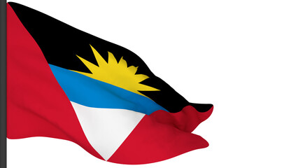 national flag background image,wind blowing flags,3d rendering,Flag of Antigua and Barbuda