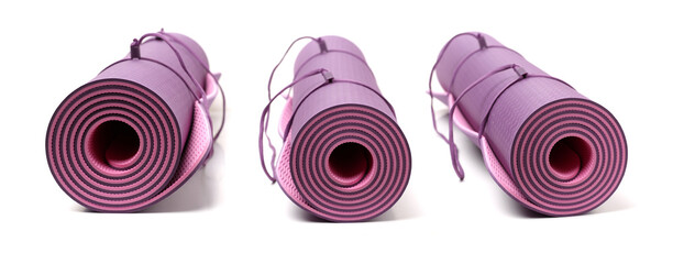 Yoga mat on white background © zcy