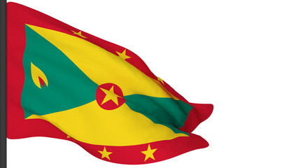 national flag background image,wind blowing flags,3d rendering,Flag of Grenada