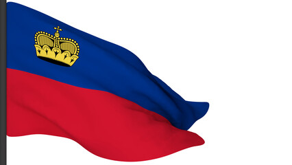 national flag background image,wind blowing flags,3d rendering,Flag of Liechtenstein