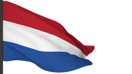 national flag background image,wind blowing flags,3d rendering,Flag of Netherlands