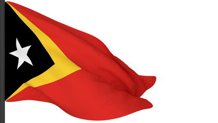 national flag background image,wind blowing flags,3d rendering,Flag of East Timor