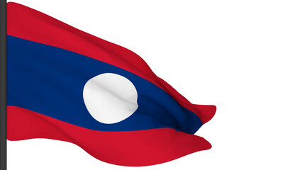 national flag background image,wind blowing flags,3d rendering,Flag of Laos