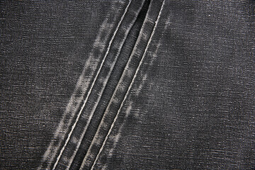 closeup of the grey fabric stitch poket texture background
