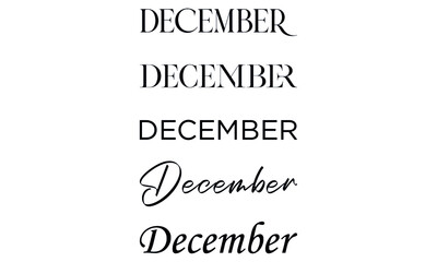  December in the 5 creative lettering style