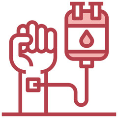 blood donation red line icon,linear,outline,graphic,illustration