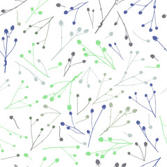  hand style drawn vector seamless pattern for textile, wallpapers and wrapping paper. Cosy home winter pale palette.