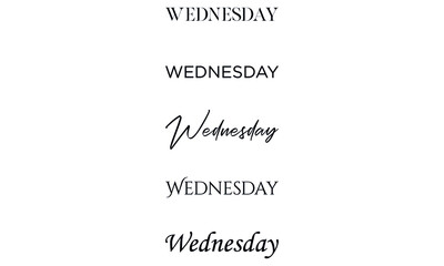 Wednesday in the 5 creative lettering style
