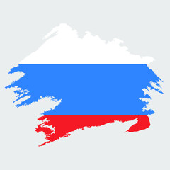 Russian flag banner template vector illustration of Russian flag with modern style. 