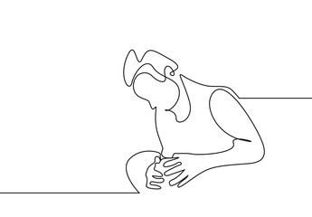 a rheumatic person with knee pain is sitting and holding his knees