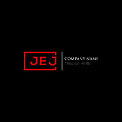 JEJ logo monogram isolated on circle element design template, JEJ letter logo design on black background. JEJ creative initials letter logo concept. JEJ letter  design. - obrazy, fototapety, plakaty