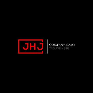 JHJ logo monogram isolated on circle element design template, JHJ letter logo design on black background. JHJ creative initials letter logo concept. JHJ letter  design.