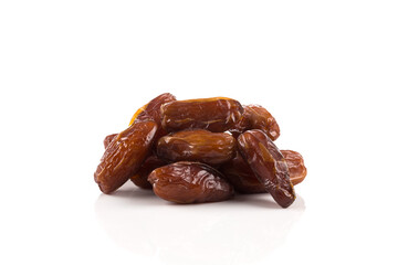Date fruit close up isolated on white background