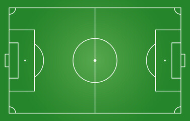 Soccer strategy field, football game tactic chalkboard template. Hand drawn soccer game scheme, learning greenboard, sport plan vector illustration © Ekaterina Mikhailova