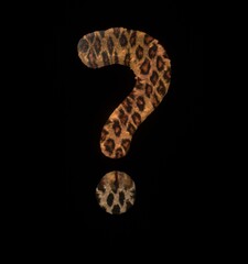 Leopard Themed Font Question Mark