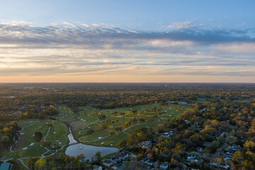 panorama of the golf course 