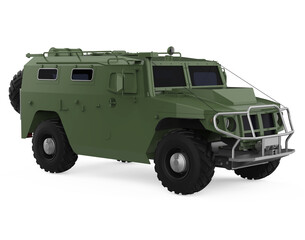 Obraz premium Armored SUV Truck Isolated