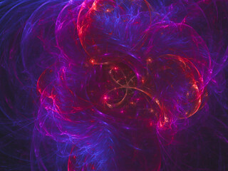 Abstract fractal art background, suggestive of astronomy and nebula. Computer generated fractal illustration art nebula.