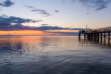 sunset at the pier