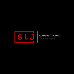SLJ logo monogram isolated on circle element design template, SLJ letter logo design on black background. SLJ creative initials letter logo concept. SLJ letter  design.
