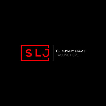 SLJ logo monogram isolated on circle element design template, SLJ letter logo design on black background. SLJ creative initials letter logo concept. SLJ letter  design.