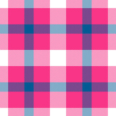 Plaid seamless pattern. Check fabric texture. Vector textile print.