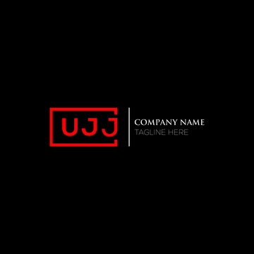 UJJ logo monogram isolated on circle element design template, UJJ letter logo design on black background. UJJ creative initials letter logo concept. UJJ letter  design.