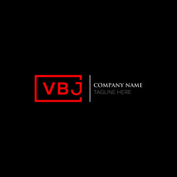 VBJ logo monogram isolated on circle element design template, VBJ letter logo design on black background. VBJ creative initials letter logo concept. VBJ letter  design.