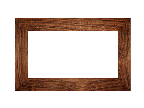 old wood frame classic isolated on white background..
