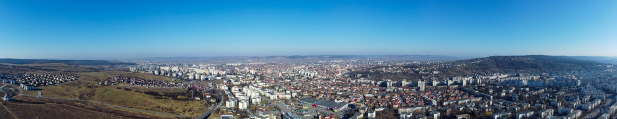Fototapeta na wymiar aerial view of the Targu Mures city - Romania