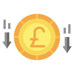 DECREASE flat icon,linear,outline,graphic,illustration