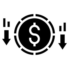 DECREASE glyph icon,linear,outline,graphic,illustration