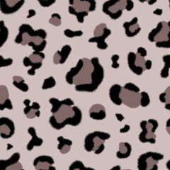 Leopard skin pattern, endless exotic background, abstract repeating texture, wild animal skin shapes, vector seamless backdrop