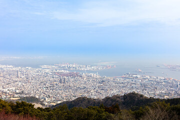 掬星台から眺る神戸市街地