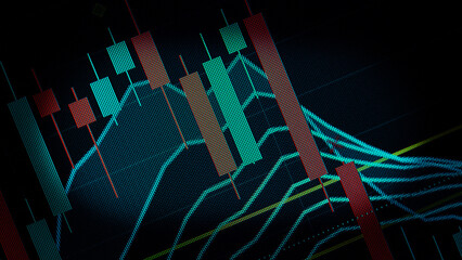 FINANCIAL SERVICE concept with Data analyzing in Forex, Commodities, Equities, Fixed Income and...