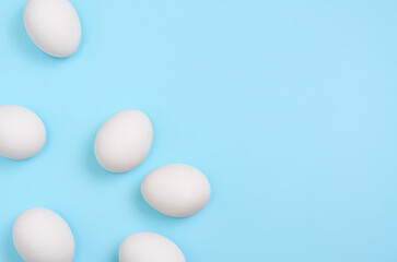 eggs on a light blue background